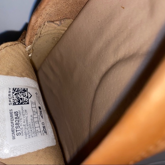 Sperry tan leather seaport penny loafer shoe size 6 - Picture 6 of 6